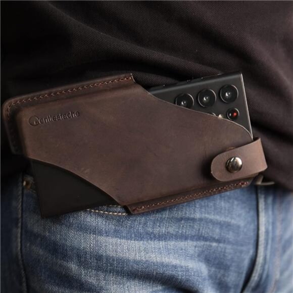 Leather Cell Phone holster with Belt Clip,Leather Phone pouch for iPhone Samsung - Picture 2 of 7